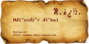Mészár Ábel névjegykártya
